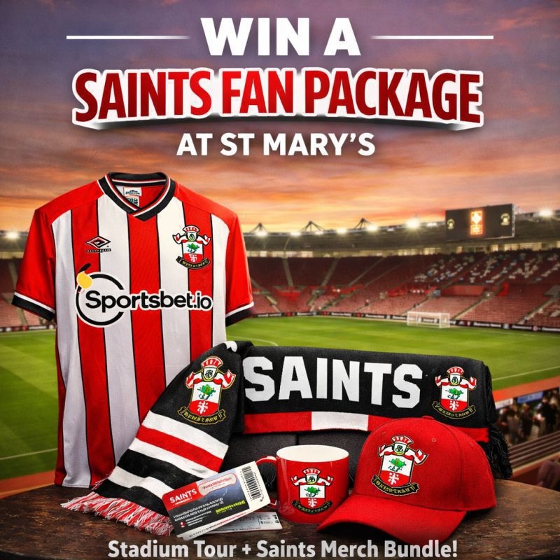 Win a Southampton FC stadium tour and Saints gift bundle